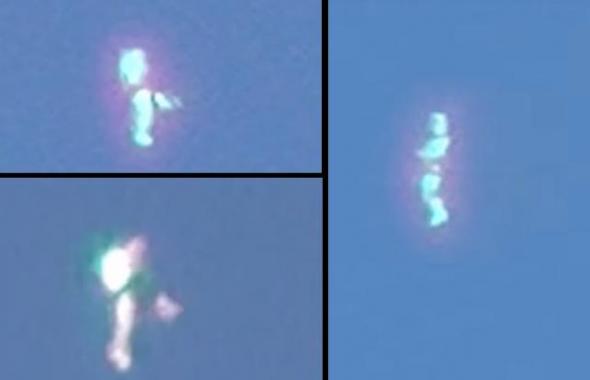 美国洛杉矶上空出现人形UFO