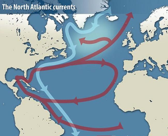 如果大西洋经向翻转环流出现异常，那么温暖的表面流就无法进入高纬度地区，短期内可造成某些地区更加寒冷，远期可影响北大西洋的气候