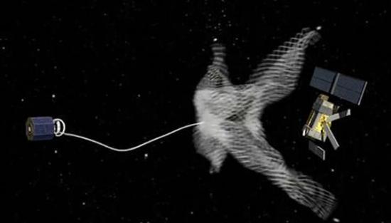 欧洲航天局在失重环境下测试利用渔网捕捞太空垃圾的技术