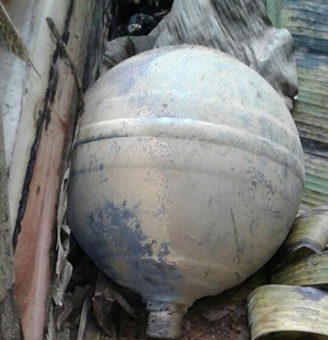 报道称，这个六公斤球体在安沛省的一处花园被发现。