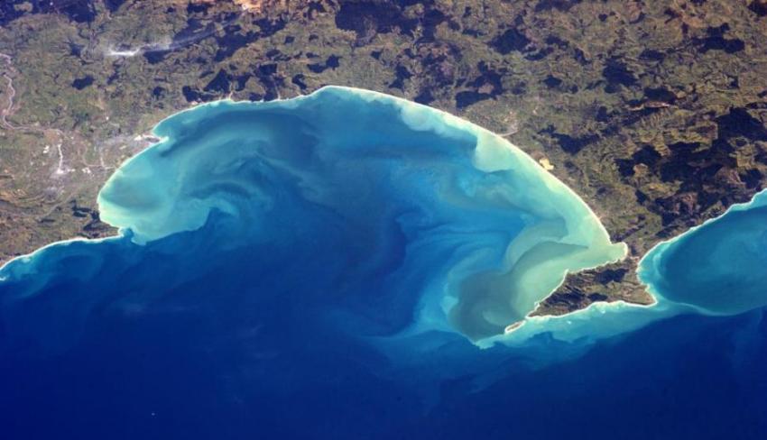 新西兰的霍克湾，格斯特称，这张照片让他意识到海洋绝不仅仅只是水。