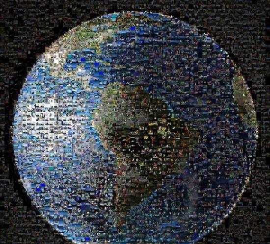 NASA公布地球马赛克照片
