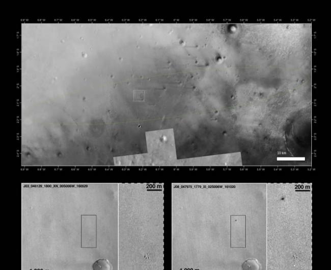 欧洲太空总署Schiaparelli确定坠毁 NASA火星探测器拍下其坠毁前身影