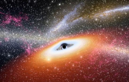年轻黑洞的演示图，斯皮策太空望远镜观测到两个遥远的无尘埃类星体。