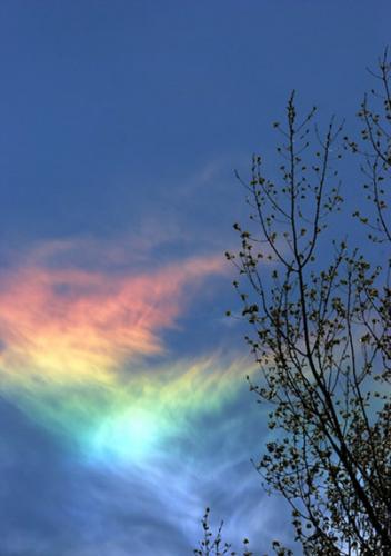 美国“独立日”出现十分罕见的火彩虹