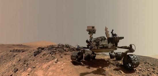 今年8月5日正在值勤任务的火星探测器「好奇号」。