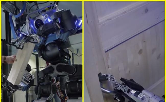 Walk-man机器人的灵活关节，可以做出提重及握物等动作。