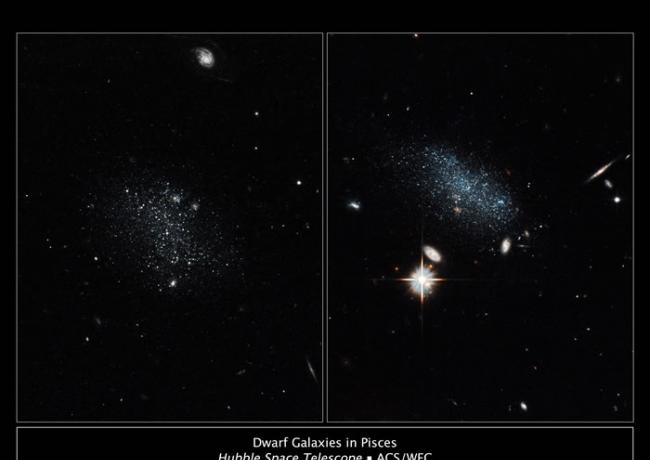 哈勃太空望远镜发现一对正冲向银河系的矮星系