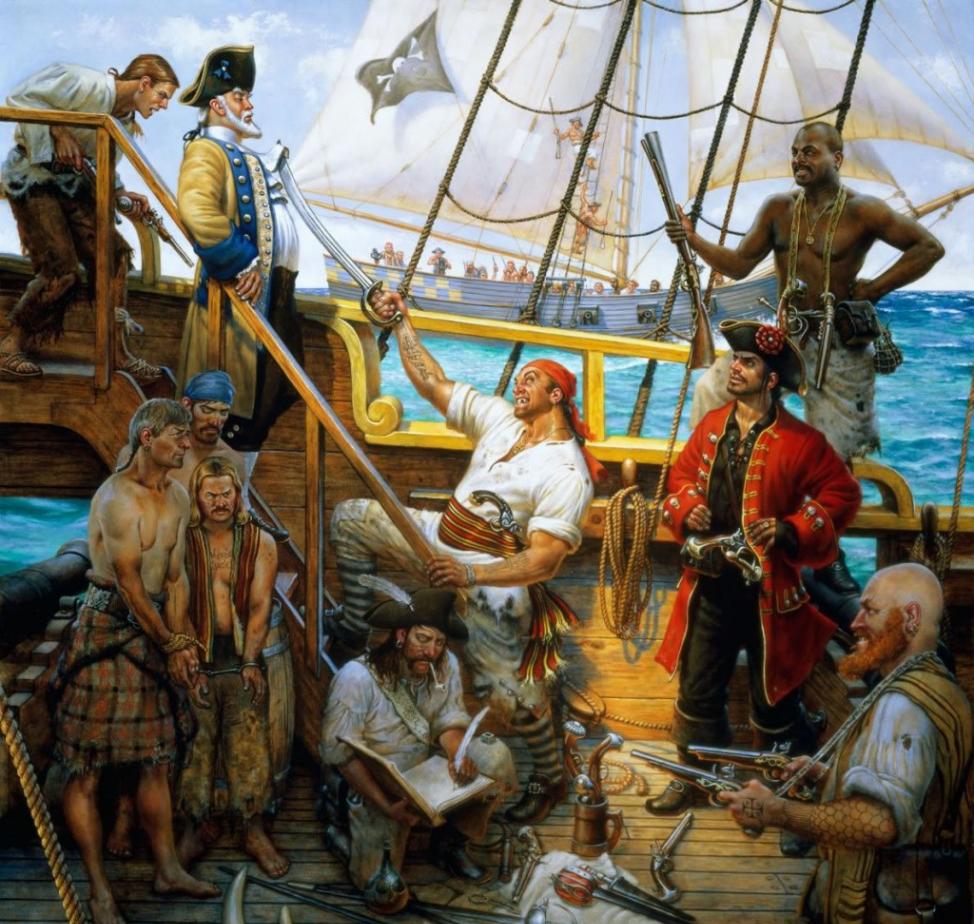 1717年，山谬尔‧贝拉米（Samuel Bellamy）和他的海盗船员俘虏并霸占了运奴船维达号（Whydah），并继续沿着美国东岸行驶，打劫船只。