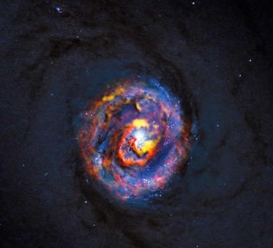 天文学家发现一个黑洞正在吸收星系NGC1433的巨量物质