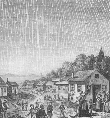 1833年11月13日，美国东海岸观测到了每小时近三万颗流量的震撼流星雨。2001年11月18日，全球共有3000万人共同观测了距今最近的一次狮子座流星暴雨。