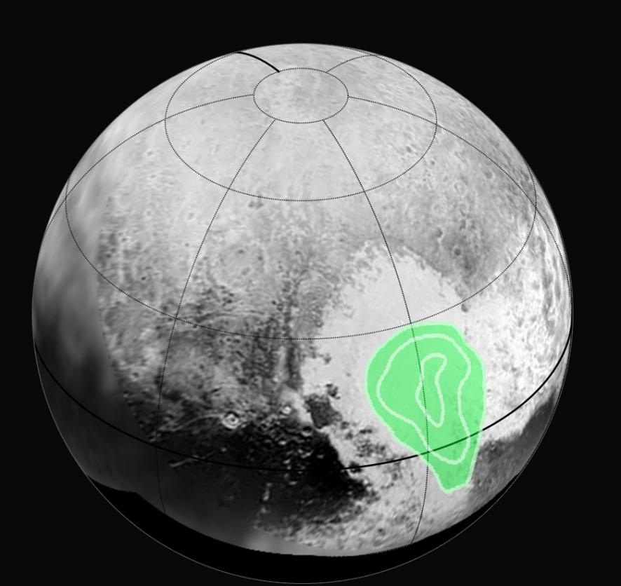 冥王星心脏中心发现一片广漠的冰冻平原