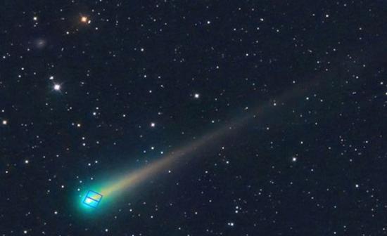 哈勃图像显示了彗星核区的范围
