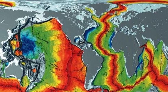 大洋板块交界地带，富含化学能的岩石能够为洋底生态系统提供基础能量。