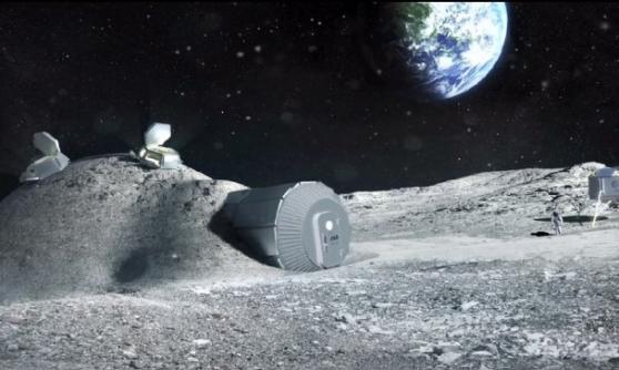ESA打算于月球表面设置“充气屋”，图为构想图。