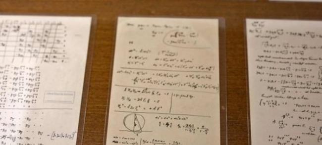 爱因斯坦的部分科学研究手稿。