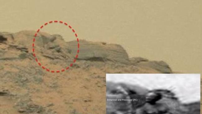 UFO爱好者称在火星上看到巨大佛像