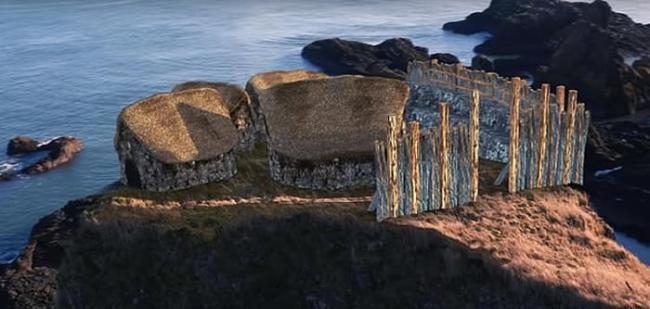 英国阿伯丁郡海岸的Dunnicaer海蚀柱曾为逾千年城堡遗址 阿伯丁大学以3D影片重现原貌