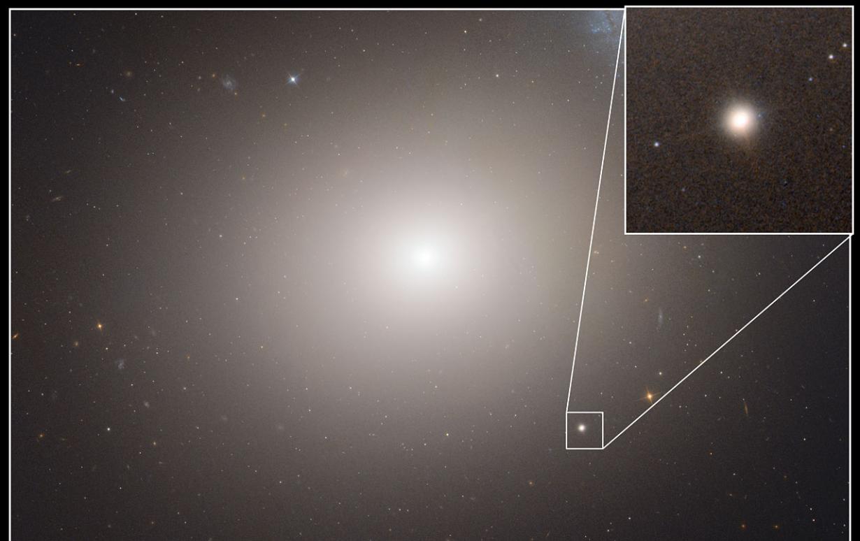 矮星系M60-UCD1中心地带发现潜藏一个“超大质量”黑洞
