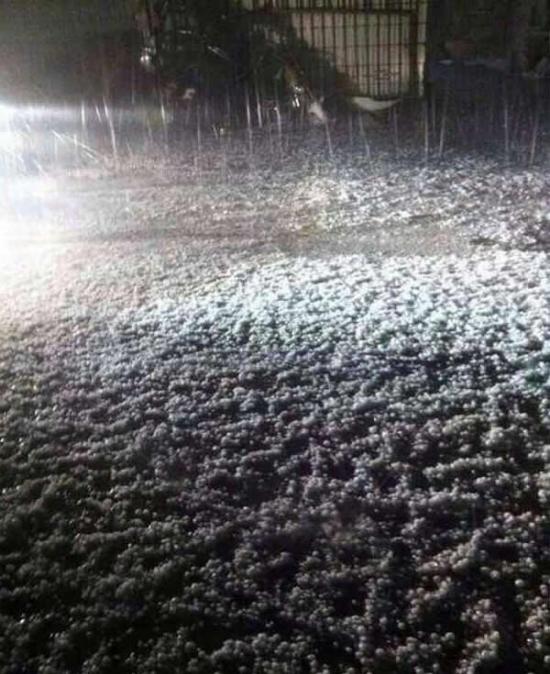 浙江台州遭遇特大冰雹袭击