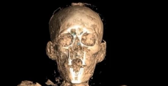 博物馆人员以电脑断层扫描制作出木乃伊的3D影像