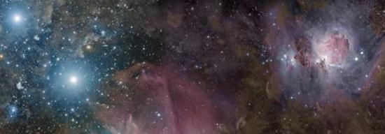 猎户星座最明亮的3颗恒星，人们甚至可通过肉眼进行观察