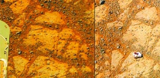 据美国航天局下属喷气推进实验室官网提供的视频链接，“机遇”号首席科学家斯特韦・斯奎尔斯1月16日晚在“机遇”号登陆火星10周年活动上展示了两张照片，一张于今年1
