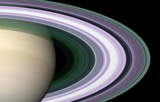 2005年，卡西尼探测器拍摄的土星环状结构