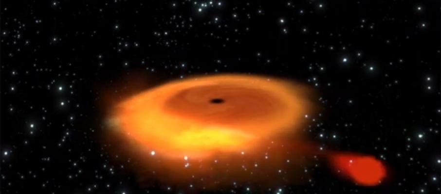 科学家发现一颗恒星和一颗黑洞(MAXI J1659-152)组成的双星系统