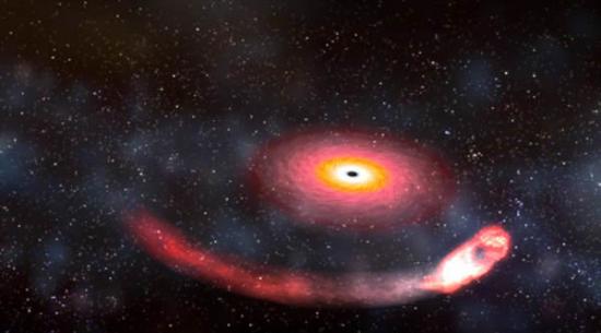 黑洞吞噬中子星