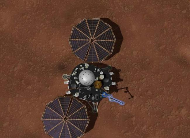 洞察号成功登陆火星赤道上的埃律西昂平原 第一张清晰版火星天空曝光