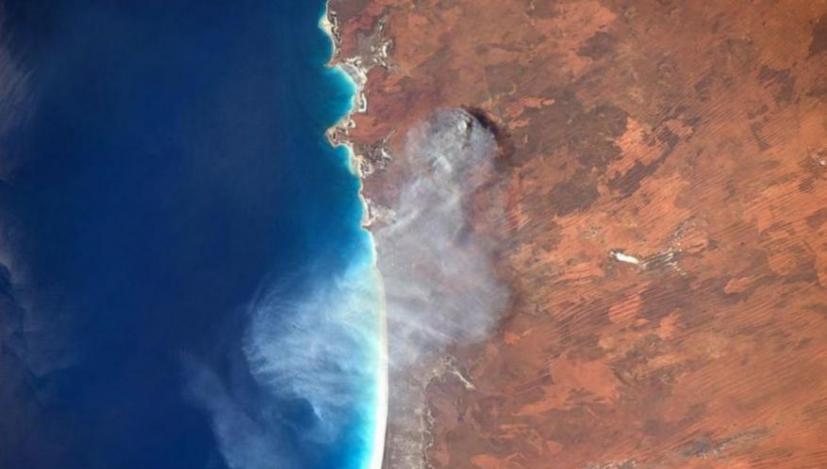 宇航员在国际空间站上拍摄的澳大利亚海岸线