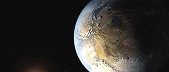 科学家和艺术家携手为Kepler-186f绘制的艺术照，有助于我们想象其表面的情况。