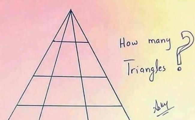这张看图数三角图片在网上疯传。