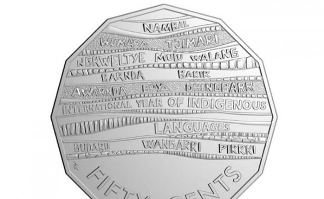 澳洲新版50分硬币标14种土语 向原住民致敬