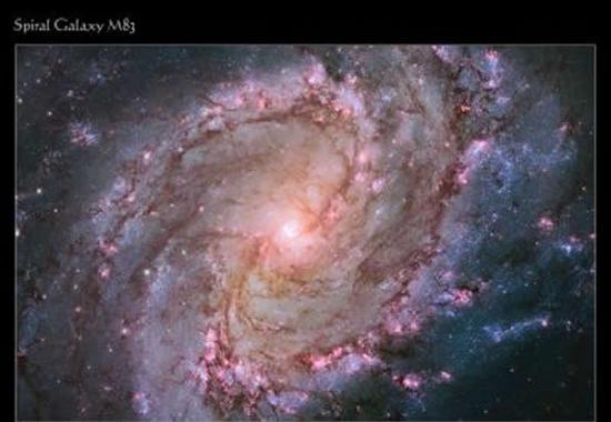 从哈勃太空望远镜看到的螺旋星系M83