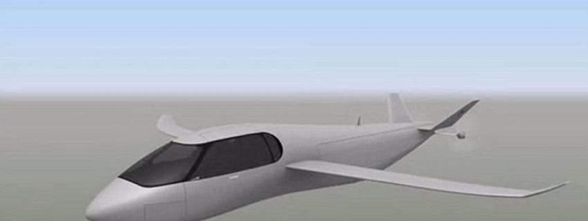 SkyProwler飞行器能够进行多种技术验证，图中这款飞行器也是一种旋翼与固定翼结合的模式，在起飞之后能够将旋翼结构收入机身内部，提高飞行速度。尾部拥有两个推