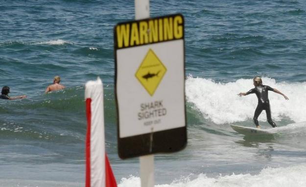 有民众不理警告，继续到附近海滩冲浪。