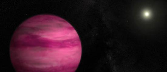 这是一张艺术示意图，展示新发现的系外行星GJ 504b，其质量约为木星的4倍，从而使其成为迄今使用直接成像技术在一颗类太阳恒星周围发现的质量最小的系外行星