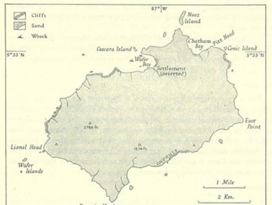 科科斯岛的地图