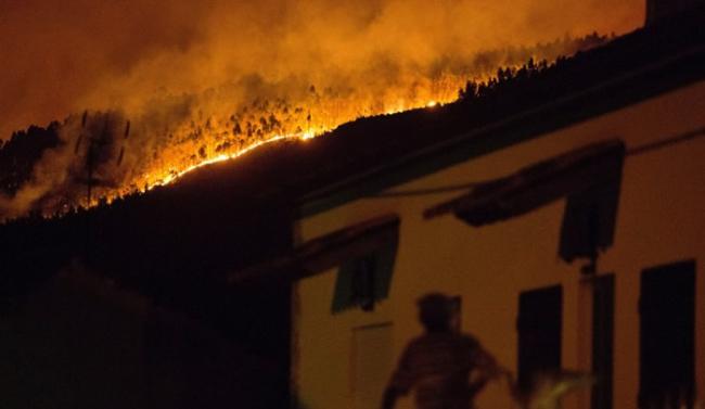 山火持续肆虐葡萄牙 惊现罕见火龙卷