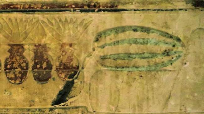 至少三座古埃及陵墓的墙壁上都描绘了西瓜