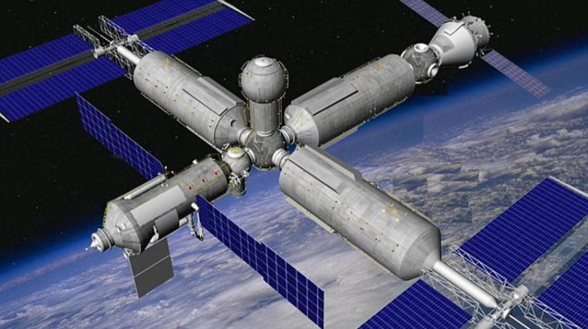 之前俄罗斯联邦航天局曾表示期望建造独立运营、能超越国际空间站的太空站，该太空站暂时命名为“Opsek”，意思是“轨道领航集合和实验综合站”，图中是Opsek太空