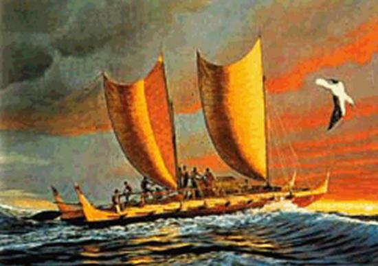 在南太平洋移民过程中的气候与独木舟旅行