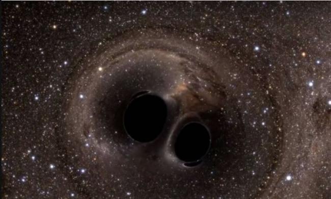 NASA公布第10名的照片，黑洞碰撞。