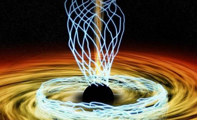 天文学家发现，这些庞大的结构就像利用磁场供能的发动机。这是天文学家首次首次在银河系中心黑洞的事件视界之外探测到磁场。