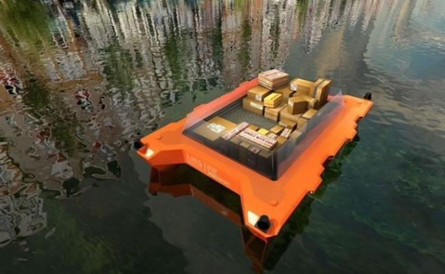 浮动自驾无人船有助纾缓阿姆斯特丹繁忙挤塞的运河水道。