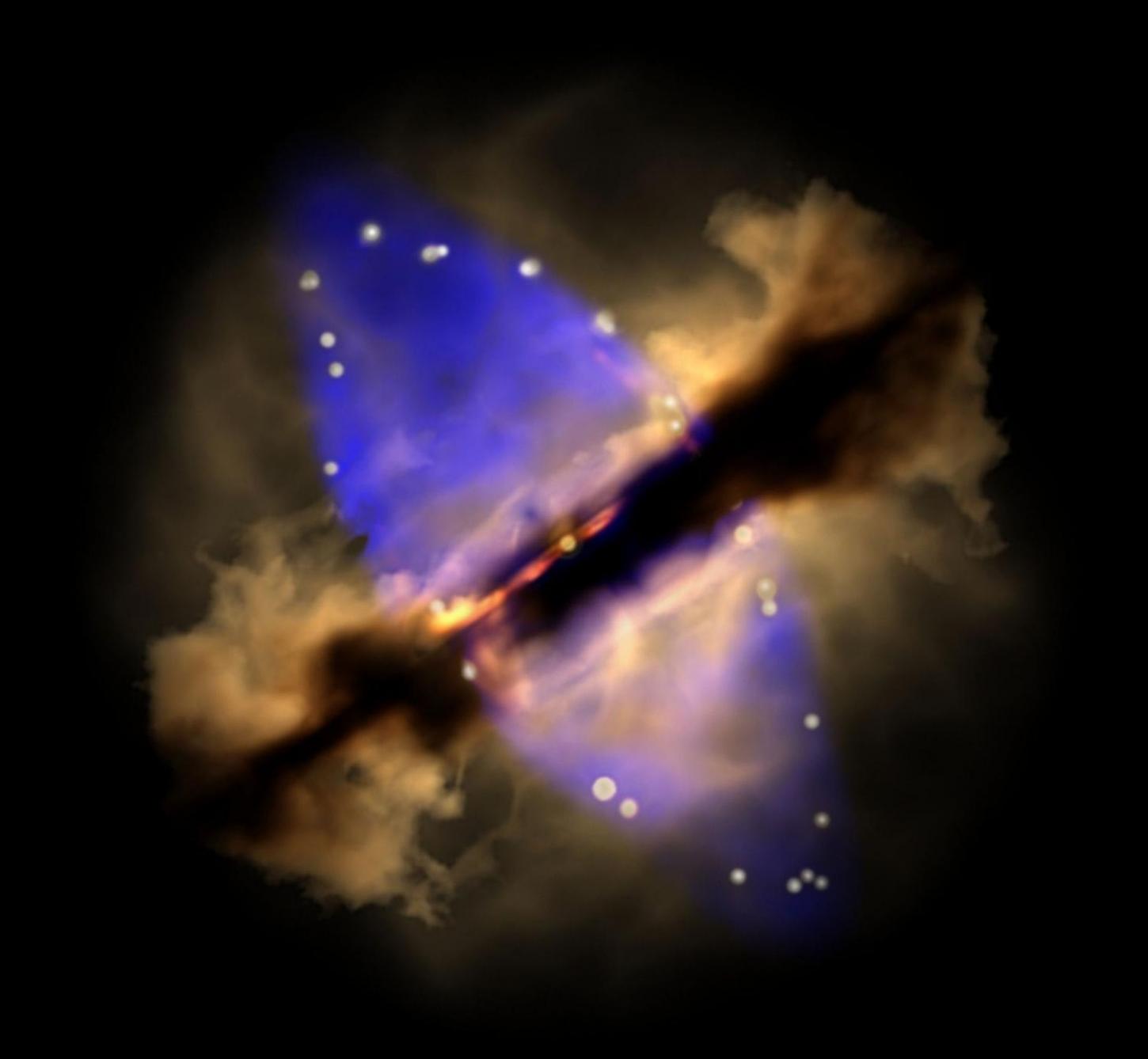 年轻恒星W75N(B)-VLA 2帮助了解宇宙中大部分的巨大恒星如何形成
