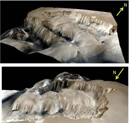 印度科学家重建火星峡谷三维图像