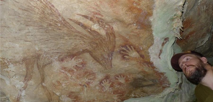 印度尼西亚的苏拉威西岛发现年代最早远古人类壁画